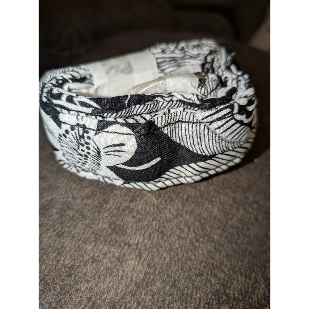 Vera Bradley Wide Lanyard Bedford‎ Blooms Black White Floral 26737-R80 NEW